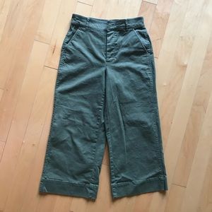 High rise cropped wide leg from Madewell in green.